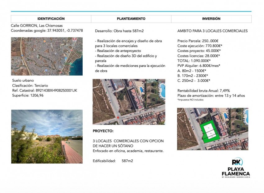 Sale - Plot -
Orihuela Costa - La Florida